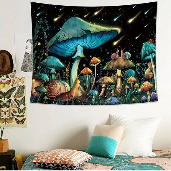 Mushroom Tapestry 39.5” X 29.5” - Picture 3 of 6